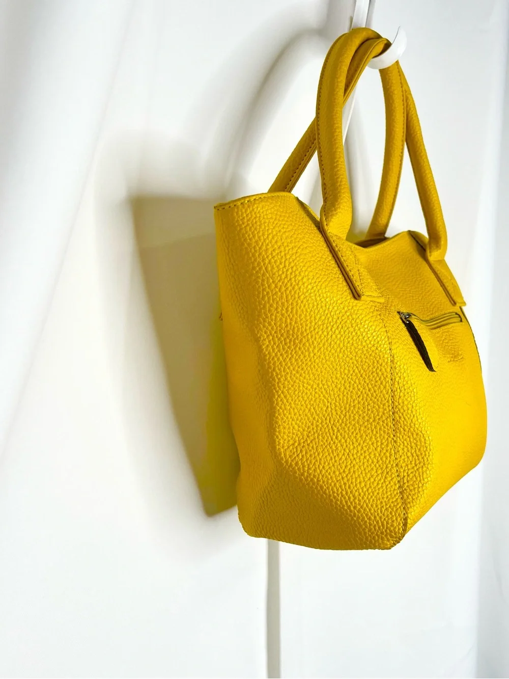 LOUENHIDE YELLOW VEGAN LEATHER TOTE/SHOULDER BAG